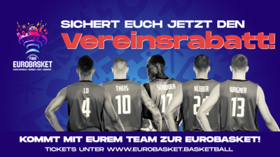 Mit deinem ganzen Team zur FIBA EuroBasket 2022: 13 Tickets bestellen, nur 10 bezahlen!